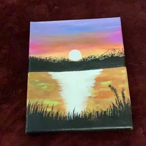 Painting | 10 inches long, 8 inches wide | Sunset painting on canvas